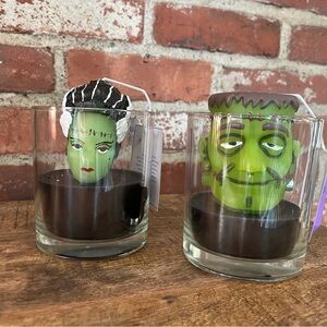 Martha Stewart, Frankenstein and the bride of Frankenstein candles NWT